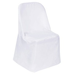 100 White Polyester Folding Chair Covers Wedding Banquet Reception Decorations
