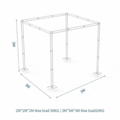 10ft Dual Layer Pole Wedding Backdrop Stand Adjustable Flower Canopy Background