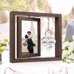 Wedding Gifts for Couples 2025,Rotating Floating Mr and Mrs Picture Frame,4×6…