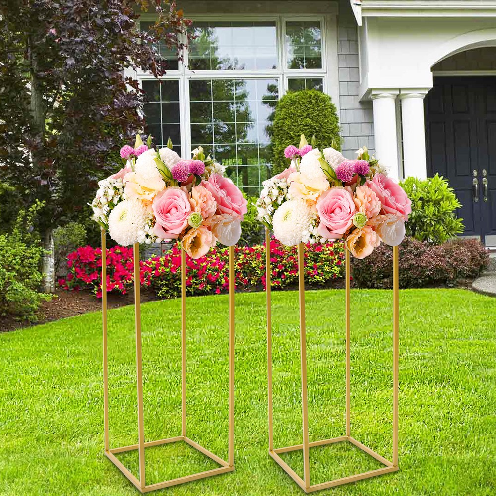 Elegant Gold Wedding Flower Stand – Durable, Reusable, Easy To Assemble