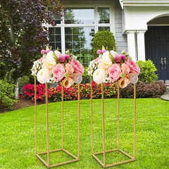 Elegant Gold Wedding Flower Stand – Durable, Reusable, Easy To Assemble