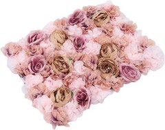 6 Pcs Flower Wall Panel Floral Backdrop,24 * 16in Artificial Flower Wall Panels