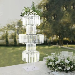 5 Tier Round Flower Stand for Wedding Reception Birthday Party Events Home Decor