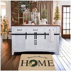 Welcome Mats for Front Door Farmhouse Home Door Mat Rustic Quote Wreath Doorm…