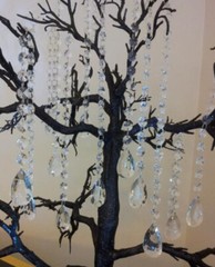 20Pcs Acrylic Crystal Bead Strands Wedding Party Cake Topper 25cm Decor Supplie