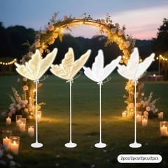 Gold, White/Pure White Decor Lamp 2PCS Butterfly Floor Lamp LED Ambient Light