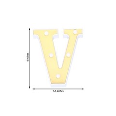 6″ tall GOLD V LED Lighted Marquee Letters Sign Party Wedding Events Decorations