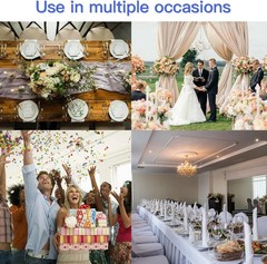 100PCS Spandex Stretch Chair Sashes Bows Elastic Chair Cover Bands Ties