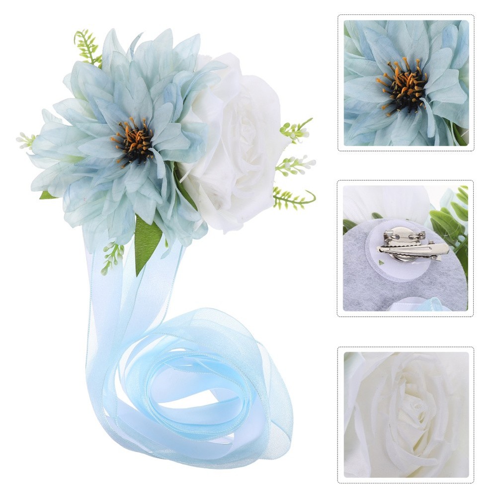 Chair Back Decoration Simulation Flowers Artificial Floral Arrangements