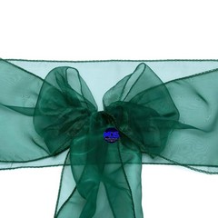 MDS Pack of 100 PCS Organza Chair Sashes Wider Dining Chair Bows Ribbon Tie B…