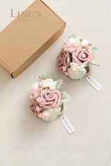 Ling’s Moment 2pcs Prom Wrist Corsage Artificial Flowers, Girl/Mother Corsage…