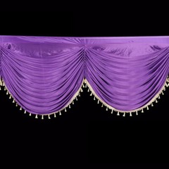 1-6M Long Ice Faux Silk Swag Drape Panel Valance W/Tassel Veil Wedding Stage DIY