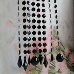 15pcs Acrylic Black Pointed Drop Pendant Acrylic Octagonal Bead Centerpieces