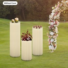3X Foldable Paper Column Display Stands Round Cylinder Display Stands for Party