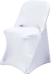 White Spandex Folding Chair Cover Wedding Party in 50 pieces