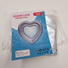 NEW Heart Shaped Pool Float SEQUIN LOVE Wedding Reception Prom Decoration 40″