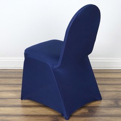 6 Navy Blue SPANDEX CHAIR COVERS for Wedding Banquet Party Reception Decorations