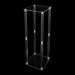 Clear Acrylic Flower Stand Tabletop Flower Plinth Column Vase Wedding Decoration