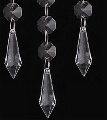 30Pcs String Teardrop Acrylic Crystal Bead Garland Chandelier Hanging Wedding