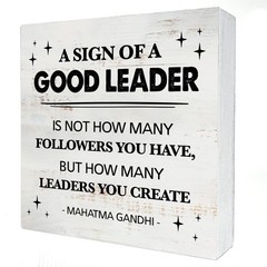 a Sign of a Good Leader Wood Box Sign Decor Rustic Leadership Quote Wooden Bo…
