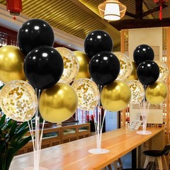 Black and Gold Party Decorations 4 Set Balloon Stand Table Black gold set4