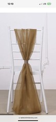 Gold Chiffon Chair Sash/Cover 22” x 78” (65 Count) 15 NEW & 50 Gently Used
