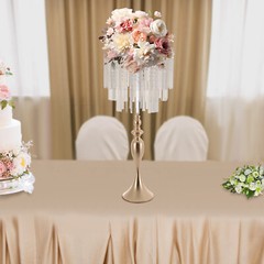 31.49” Tall Flower Holder for Wedding Crystal Flower Stand, Weddings Decoration