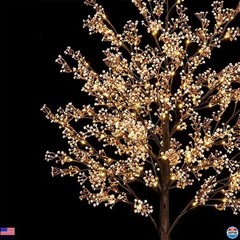 6ft Lighted Baby’s Breath Tree – 184 Dimmable Warm White LEDs, Waterproof, UL