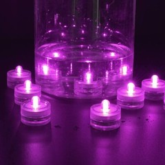 10 Pack Tea Light Submersible waterproof battery operated candle Floralyte pink
