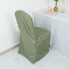 100 pcs Eucalyptus Green POLYESTER BANQUET CHAIR COVERS Wedding Reception Party