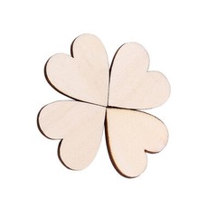 Heart Shape Wood Embellishment For Weddings Plaques Ornament(30mm 50pcs)♡