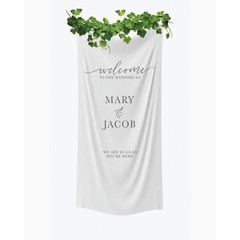 Custom Fabric Wedding Banner | Personalized Wedding Welcome Sign