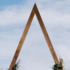 8.2FT Triangle Wooden Wedding Arch with Optional Faux Floral Kit – Rustic Boho