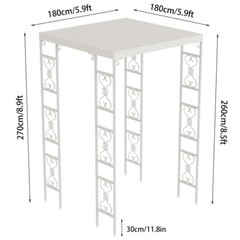 French Style Garden Arch Arbor Trellis Wedding Lawn Metal Gazebo Pergola Pavilio