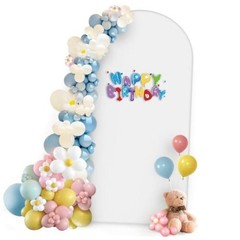 7.2 ft Arch Backdrop Cover (No Arch Stand) – Double-Sided 7.2×4 ft (HxW) White