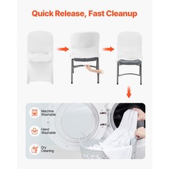 Uimoso30PCS White Stretch Spandex Chair Covers for Weddings, Parties, and Dining
