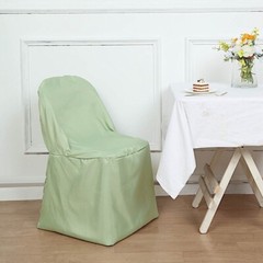 6 Sage Green Polyester FOLDING CHAIR COVERS Wedding Banquet Reception