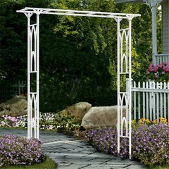 Strong Metal Garden Arbor Freestanding Wedding Trellis Archway Plant Vine Gate
