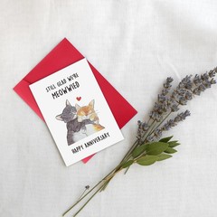 Funny Anniversary Cards Gifts for Husband Wife, Romantic Cats Anniversary Car…