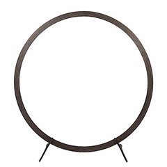 7.4 ft DARK BROWN Round Natural Wood Wedding Arch BACKDROP STAND Party Events