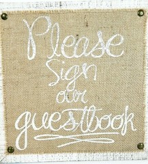 Rustic Western Wedding Please Sign Our Guestbook 11″ x 11″ Sign Plaque