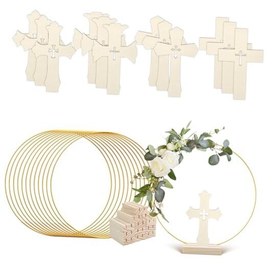24 Pcs Baptism Centerpiece Decoration for Tables First Communion 12 24pcs