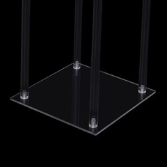 9.8*9.8*31in Clear Rectangle Decoration Acrylic Wedding Flower Vase Column Stand