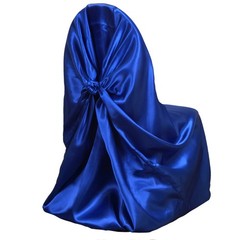 6 Royal Blue SATIN UNIVERSAL CHAIR COVER Wedding Banquet Reception Decorations