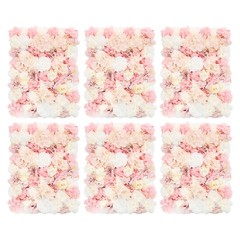 6X Artificial Silk Flower Wall Panel Venue Background Floral For Wedding Party