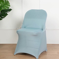50 Dusty Blue FOLDING Stretch SPANDEX CHAIR COVERS Wedding Banquet Decorations
