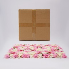 6 Pcs Artificial Flower Wall Panel, Artificial Floral Wall Decoration Backdrop