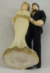 Vintage Wedding Cake Bride & Groom Topper 4.25″ Tall Fast Shipping