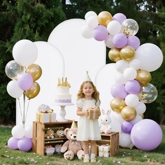 VEVOR Arch Backdrop Stand Metal Arch Backdrop Stand 6/5/4 ft 3 PCS with Cover