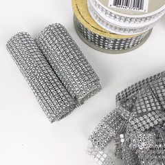 Crystal Diamond Ribbon Wrap Wedding Home Cake Crafts Decor Silver Gold BIG LOT